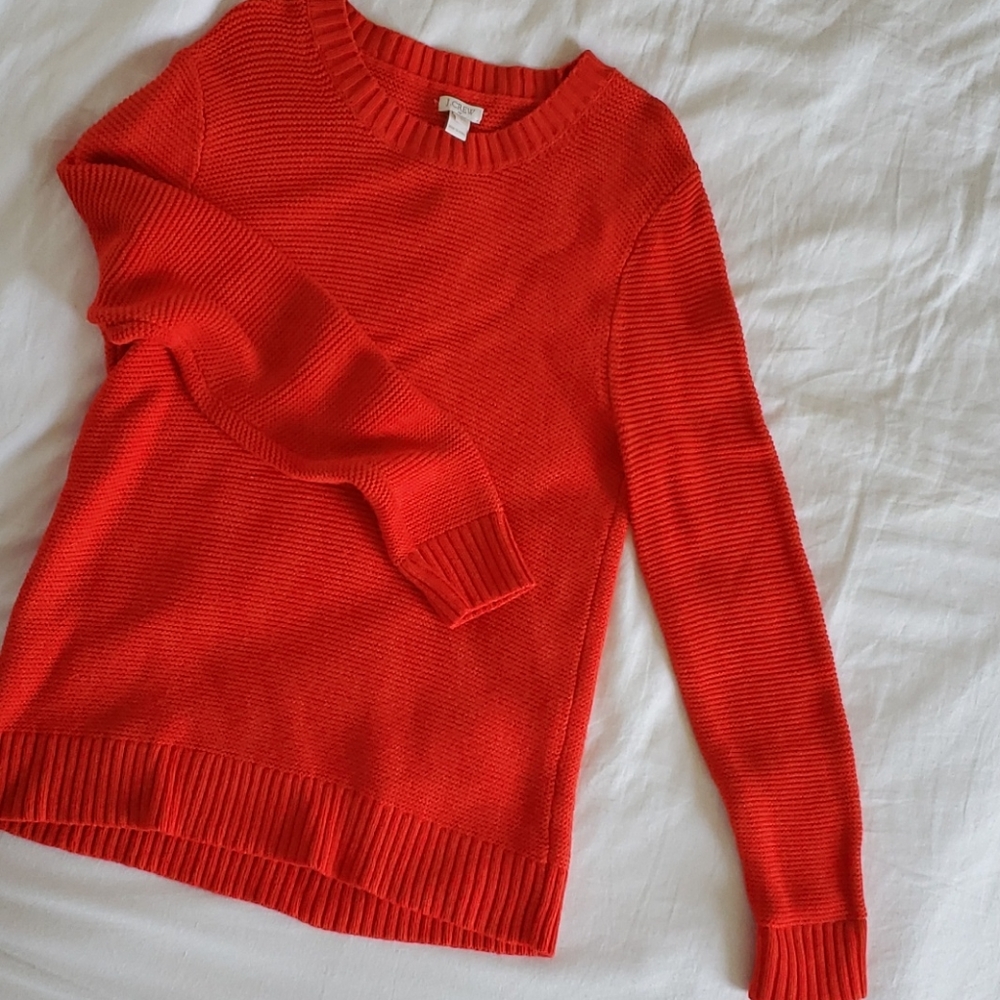 J. Crew red knit sweater